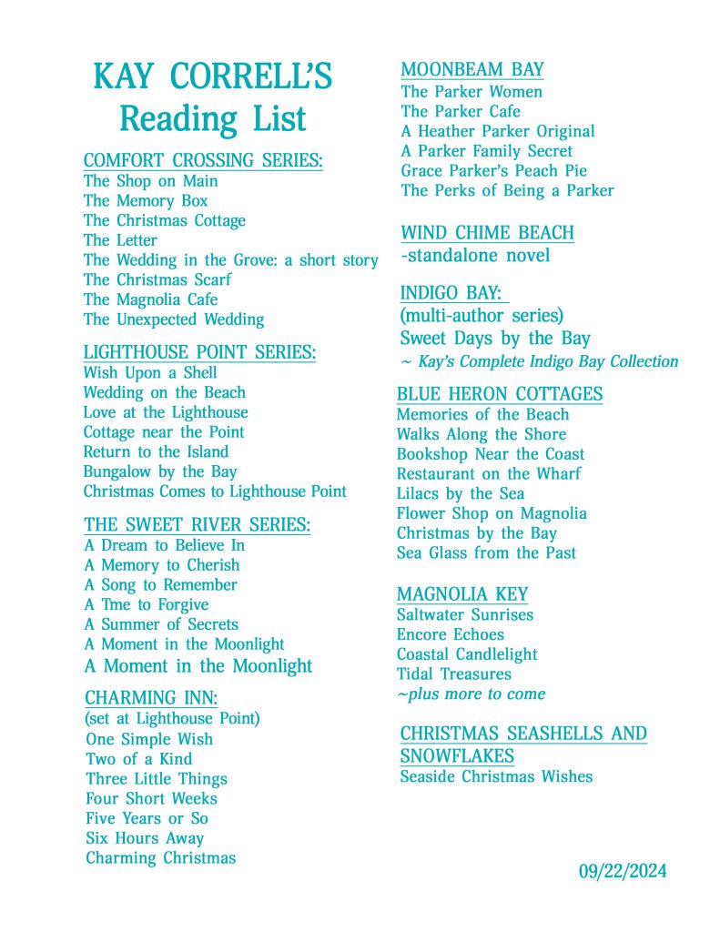 Kay Correll's Reading Order List